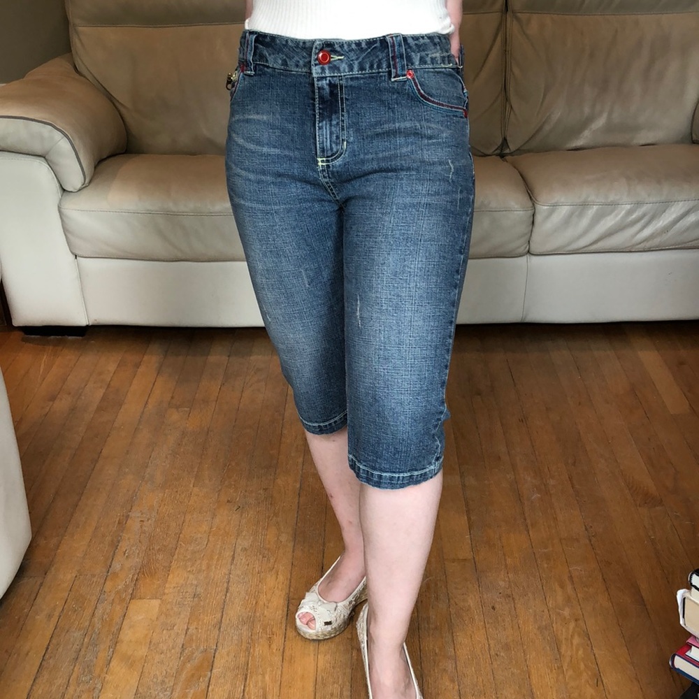 Xhilaration girls’ XL (14/16)Bermuda denim shorts.